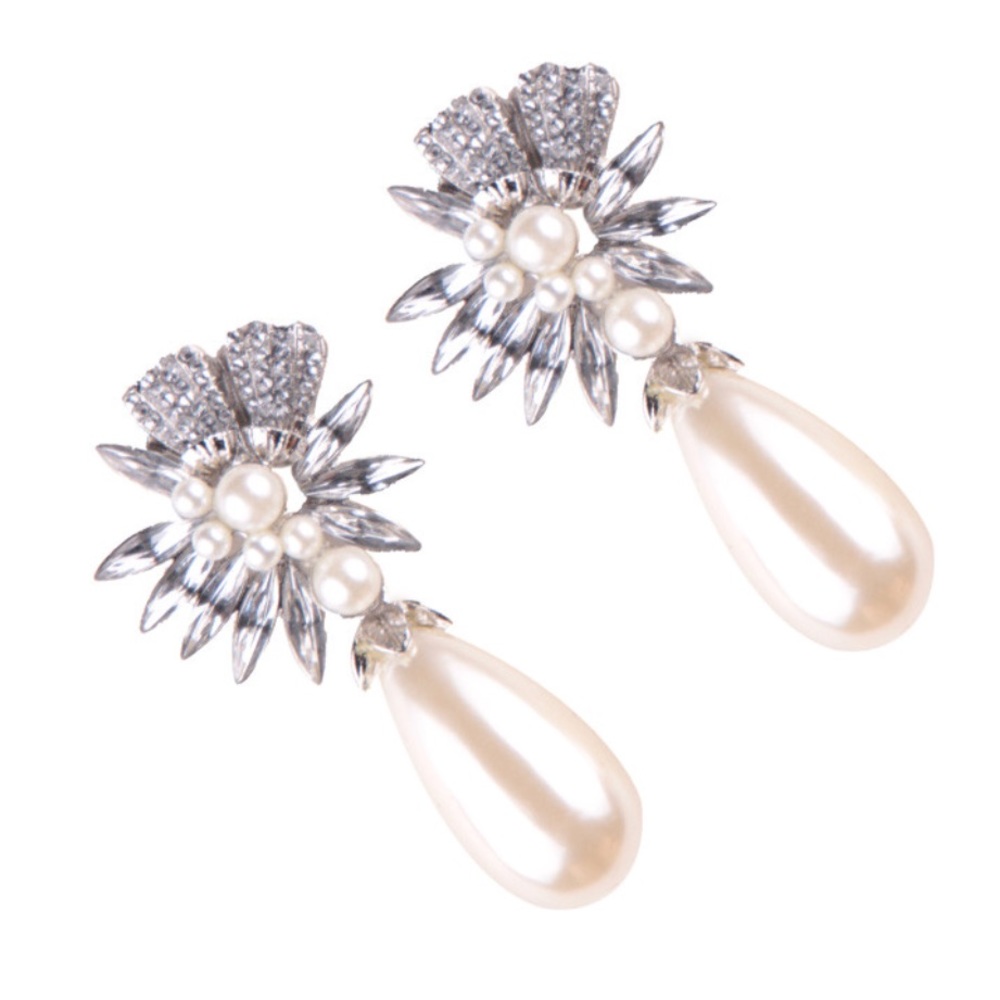 New US Royalty Jewels White/Silver Fashion Earring